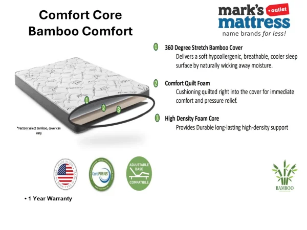 Comfort Core Bamboo Comfort Comfort Core Bamboo Comfort